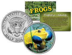 INDIAN BULLFROG * Collectible Frogs * JFK Kennedy Half Dollar US Colorized Coin-1