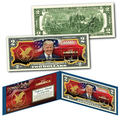 DONALD TRUMP President SAVE AMERICA Official Genuine Legal Tender $2 U.S. Bill-2