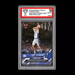 Graded 10 Cooper Flagg #1 Debut Duke RC Rookie 2024-25 Bowman U Now Card-1