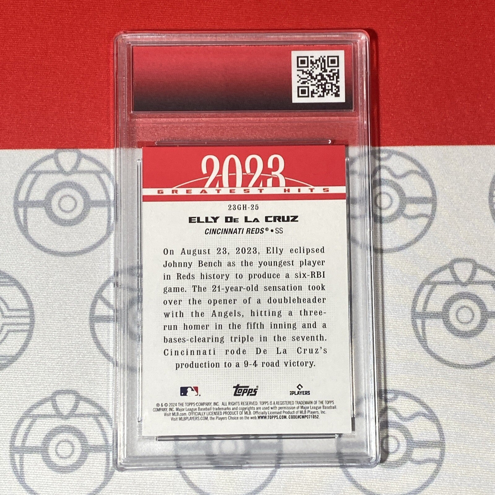 Graded 10 Elly De La Cruz Rookie Card 2024 MLB TOPPS SERIES 1 23GH-25 Reds RC