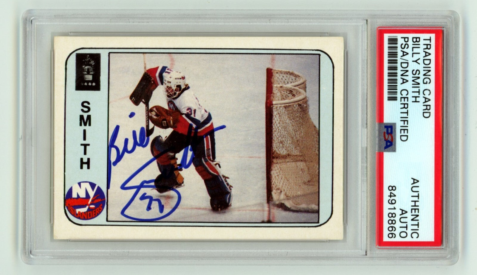 Billy Smith 1983-84 Islander News #36 Signed PSA Authentic Auto Islanders HOF