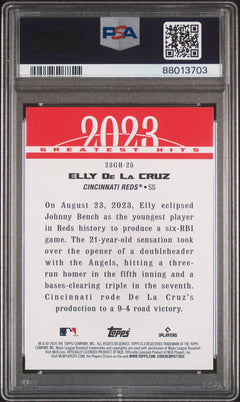 PSA 9 Elly De La Cruz RC Rookie #23GH25 2024 Topps 2023 Greatest Hits-2
