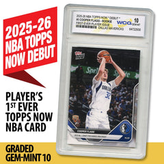 2025-26 NBA Topps Now Debut COOPER FLAGG 1st Issue ROOKIE Card #6 - GEM-MINT 10-3