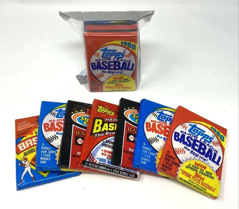100 OLD VINTAGE TOPPS BASEBALL CARDS ~ SEALED WAX PACKS LOT!-2