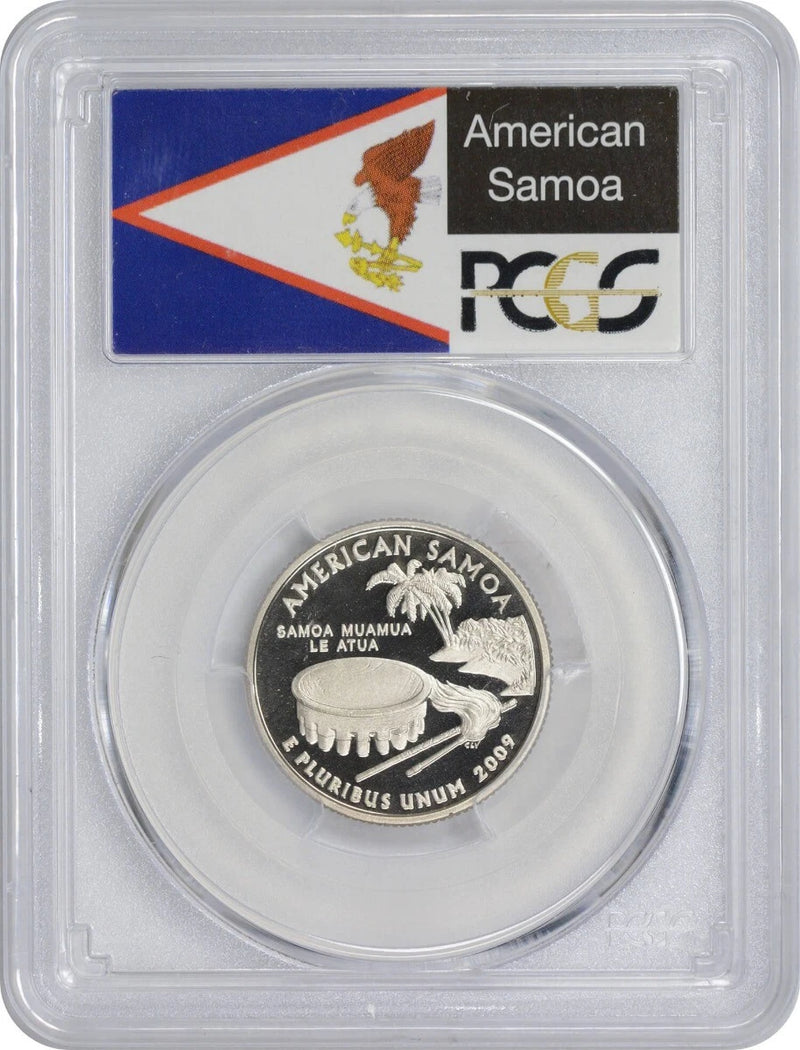 2009-S Flag Clad American Samoa State Quarter PR70DCAM PCGS 70 Deep Cam-1