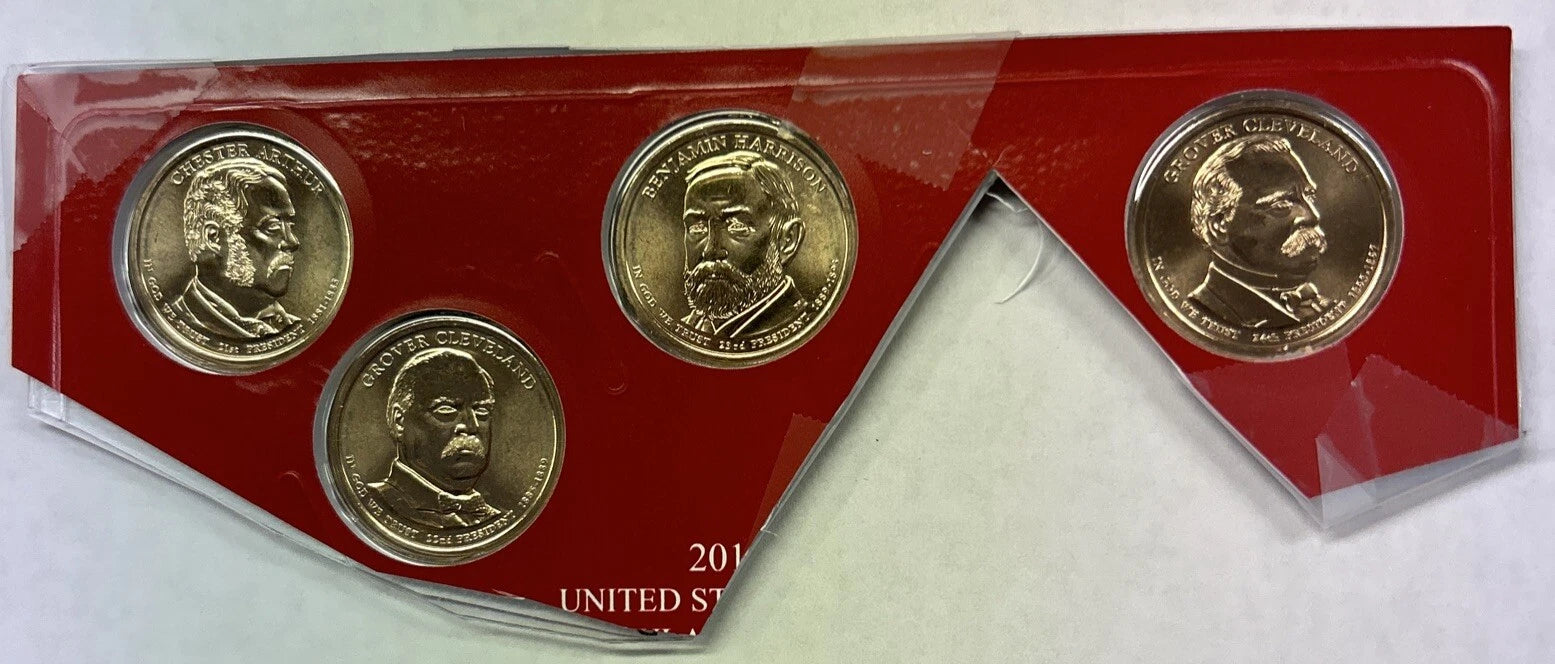 2012 D Presidential Dollar 4 Coin Set - Uncirculated Coins from Mint Set-2