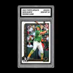 Graded 10 Nick Kurtz #US201 RC Rookie Card 2025 MLB Topps Update Athletics-1