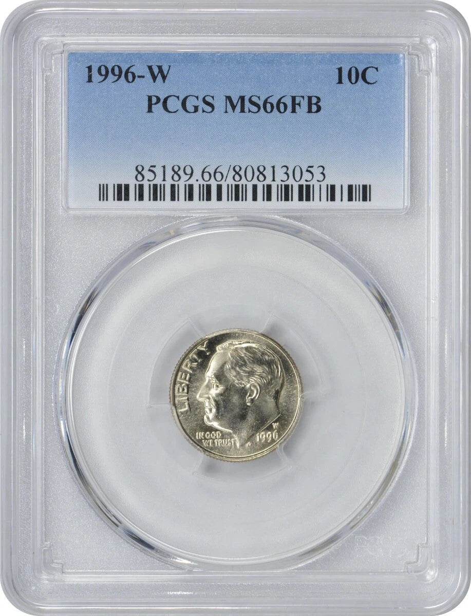 1996-W Roosevelt Dime MS66FB PCGS-1