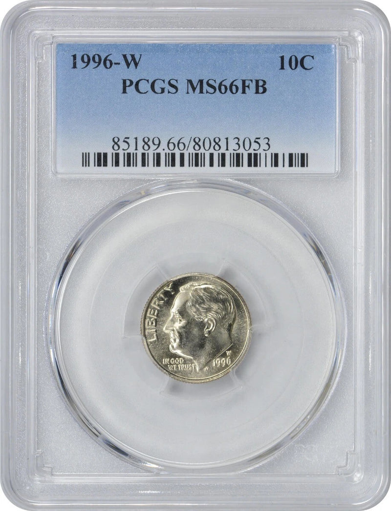 1996-W Roosevelt Dime MS66FB PCGS-1