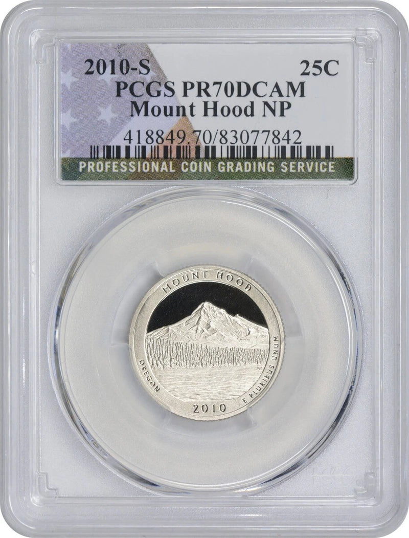 2010-S Flag Clad Mount Hood ATB National Park Quarter PR70DCAM PCGS-1