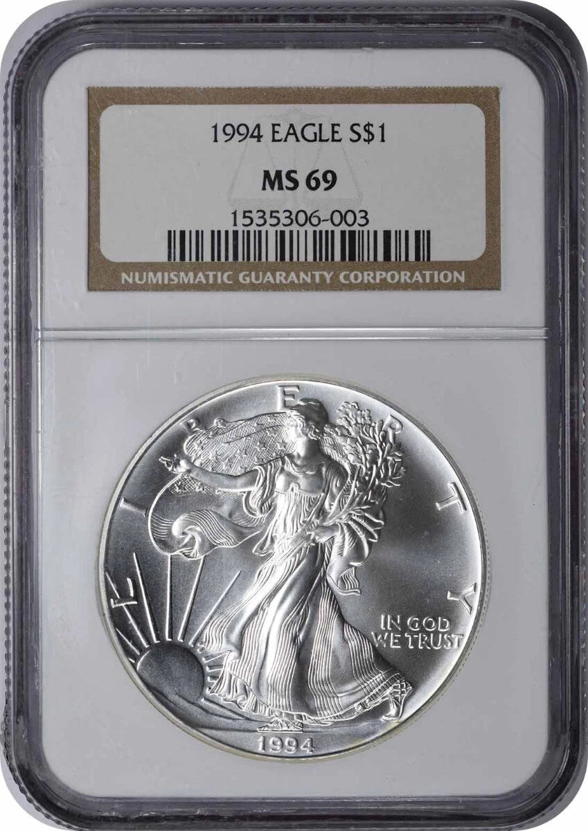1994 American Silver Eagle Dollar MS69 NGC Mint State 69-1