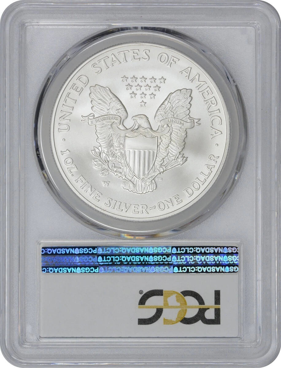 2007-W $1 American Silver Eagle Burnished SP70 PCGS