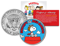 Peanuts SNOOPY vs. RED BARON JFK Half Dollar US Colorized Coin *Licensed*-1
