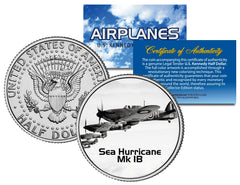 SEA HURRICANE MK IB * Airplane Series * JFK Kennedy Half Dollar US Coin-1