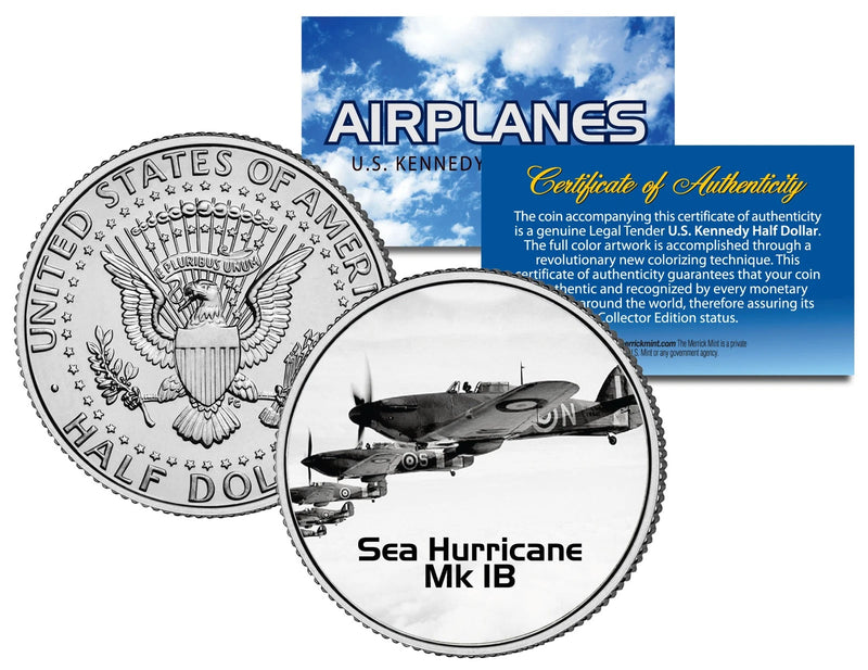 SEA HURRICANE MK IB * Airplane Series * JFK Kennedy Half Dollar US Coin-1