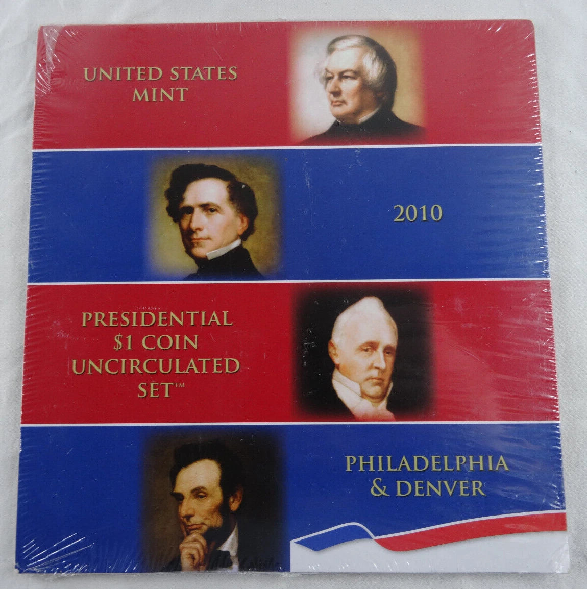 2010 US Presidential Dollar P & D Uncirculated Set 8 Coins US Mint COA ~ Sealed-2