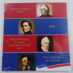 2010 US Presidential Dollar P & D Uncirculated Set 8 Coins US Mint COA ~ Sealed-2