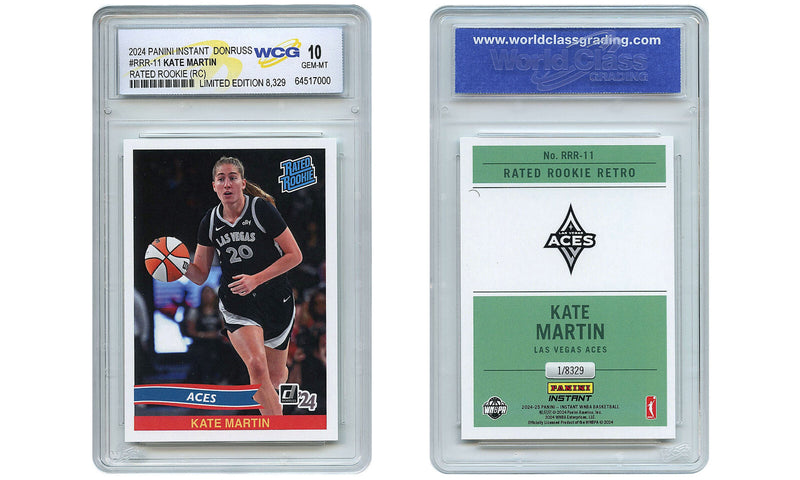 2024 Panini WNBA KATE MARTIN Donruss Rated Rookie Card #RRR11 – GEM-MINT 10-1