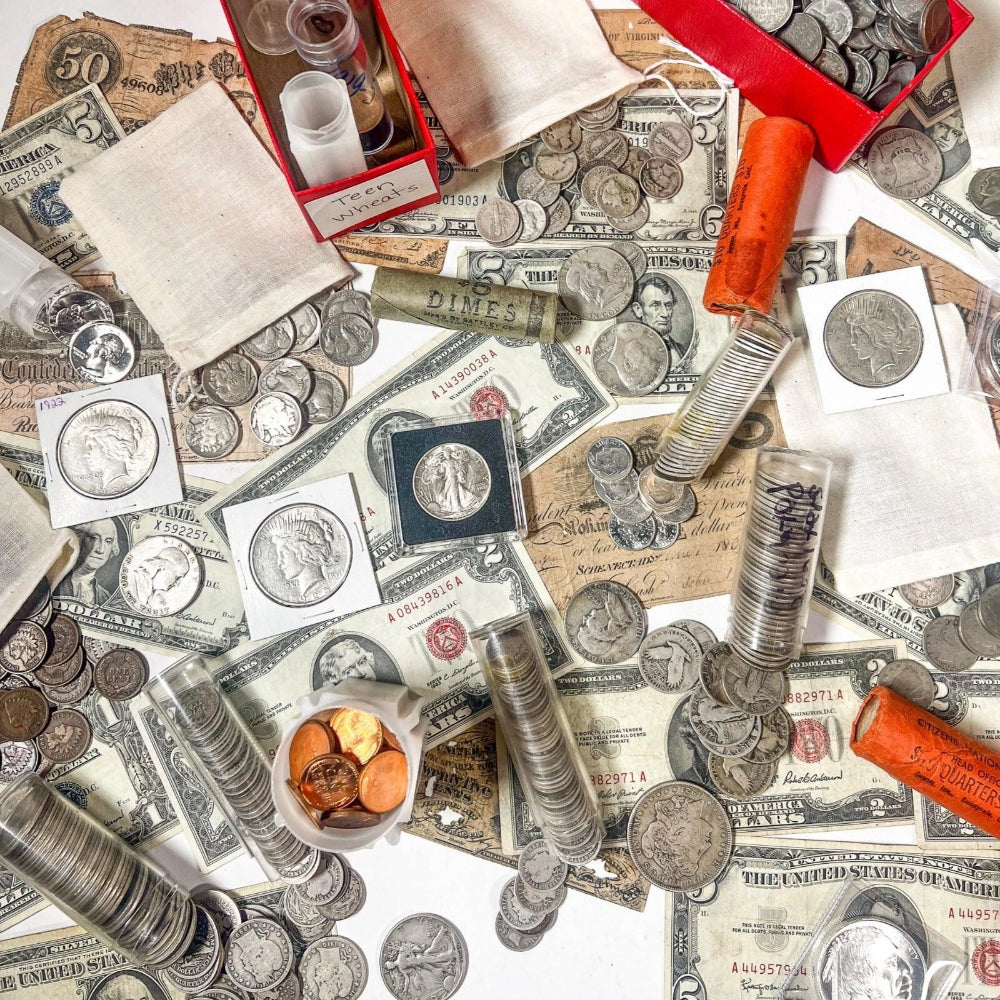 Lote mixto de monedas antiguas de inversión de EE. UU. | Liquidación de bienes | Monedas de plata de EE. UU.