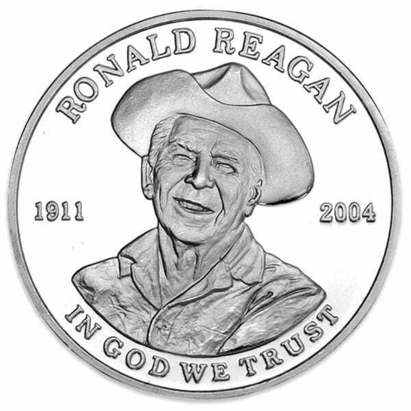 Ronald Reagan Peace Through Strength 1 oz Silver Round .999 Fine BU Coin-1