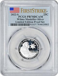 2022-S Wilma Mankiller Women Washington Silver Quarter Limited PR70DCAM FS PCGS-1