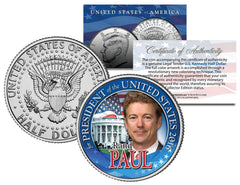 RAND PAUL FOR PRESIDENT 2016 Campaign Colorized JFK Half Dollar U.S. Coin-1