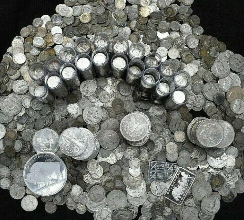 1 oz UNCIRCULATED 90% Lot ~ Silver Bar US Coins & Bullion Pre-1964 ~ Estate BU-4