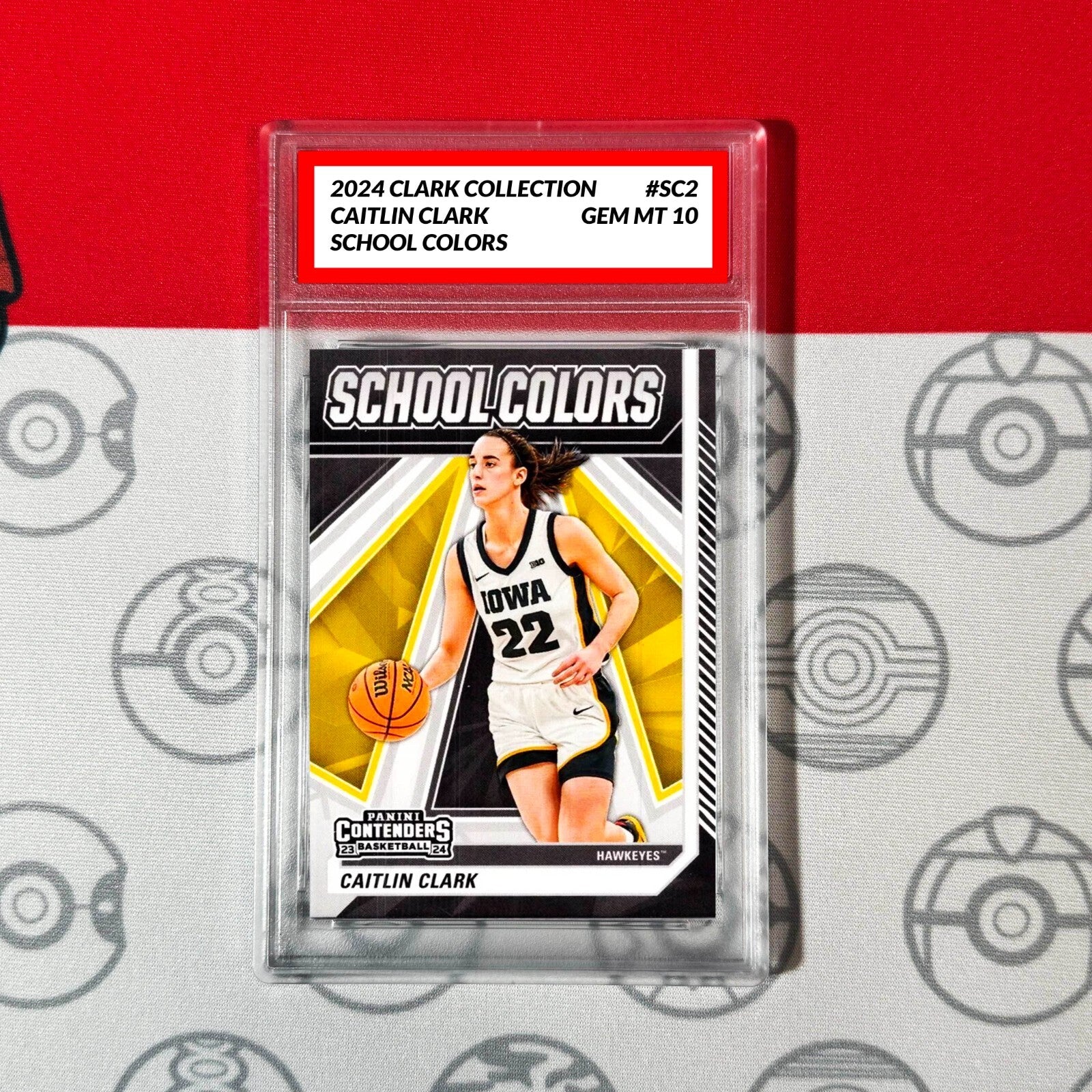 Graded 10 2024 Caitlin Clark Collection #SC2 Contenders School Colors RC Rookie-1