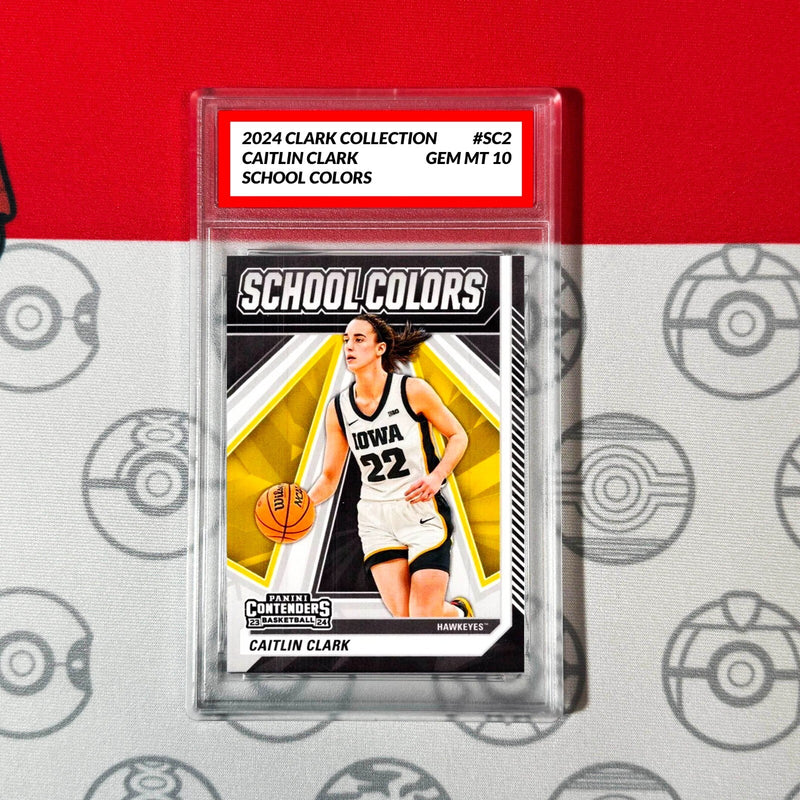 Graded 10 2024 Caitlin Clark Collection #SC2 Contenders School Colors RC Rookie-1