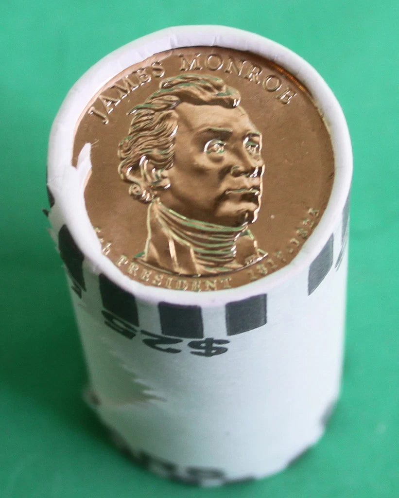 2008 D BU James Monroe Presidential Dollar Coin Roll 5th President Unopened Roll-3