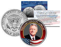 WILLIAM Bill CLINTON President * 1993-2001 * JFK Half Dollar Colorized U.S. Coin-1