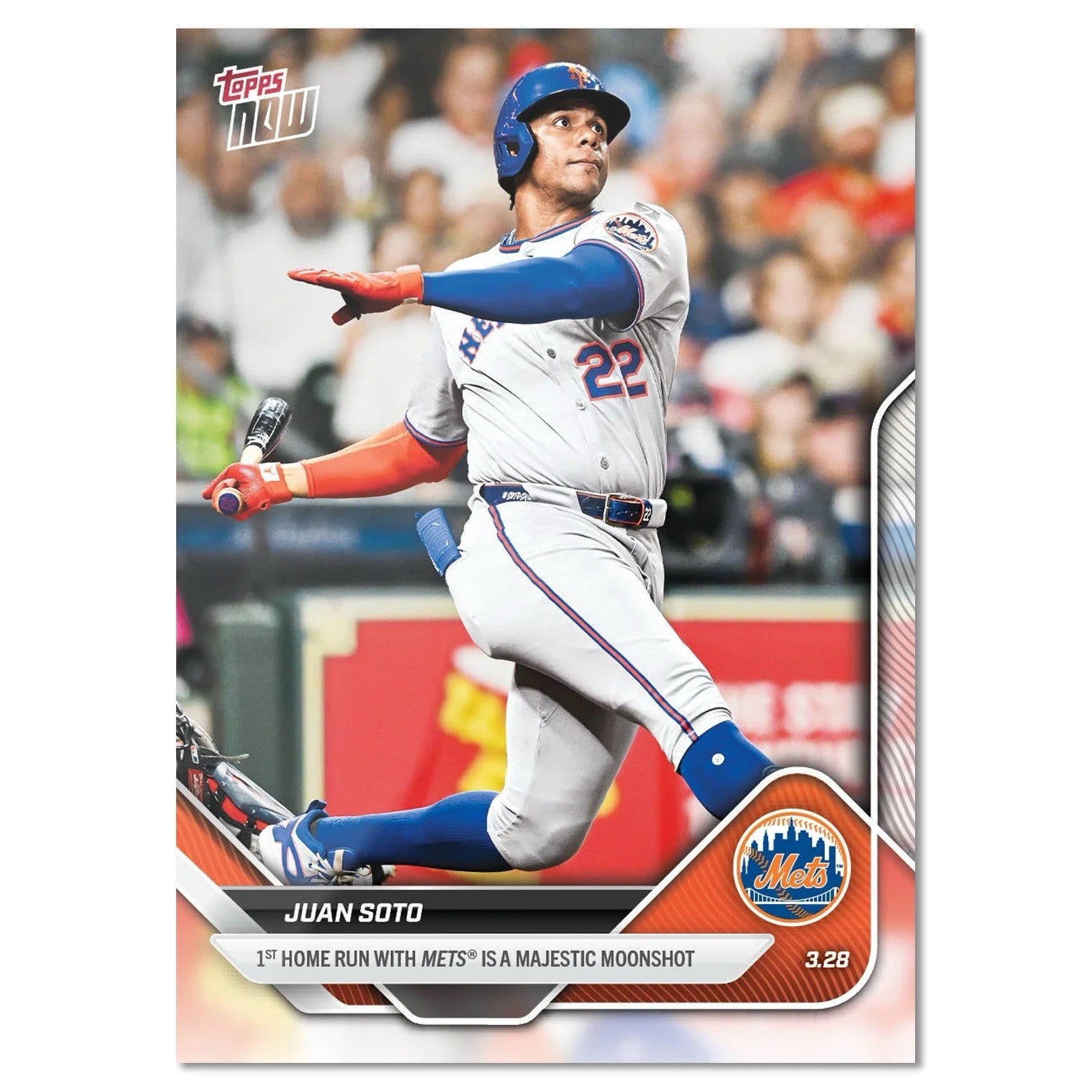 Graded 10 Juan Soto #17 2025 MLB Topps Now New York Mets 1st Home Run