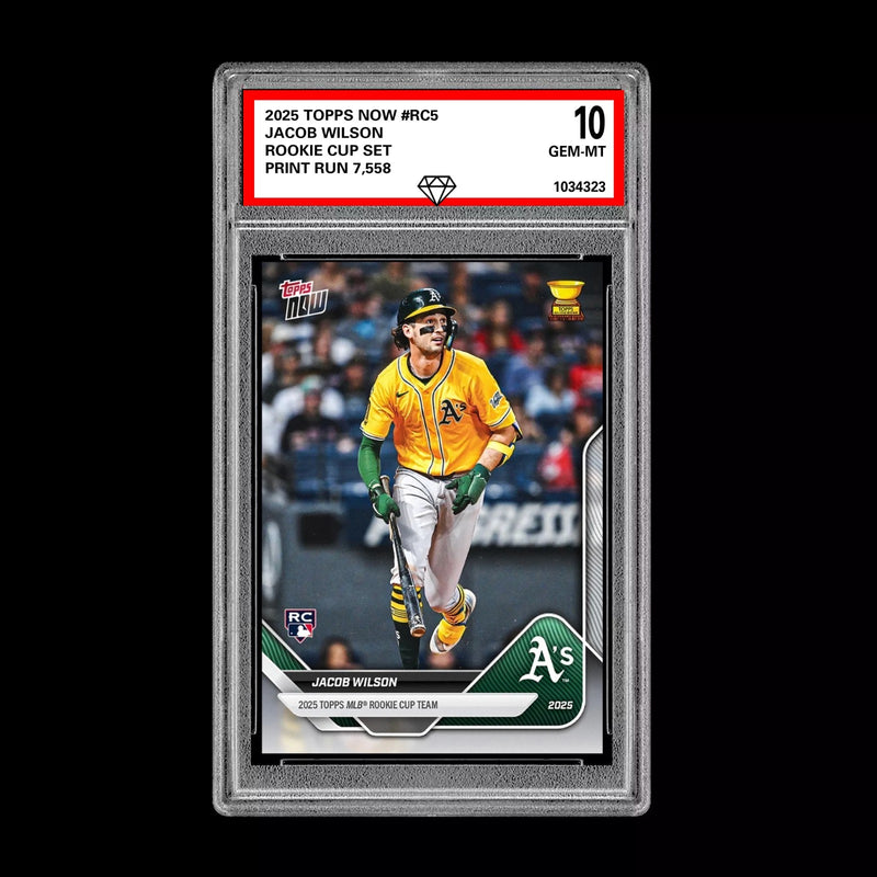Graded 10 Jacob Wilson RC Rookie Cup 2025 Topps Now ATHLETICS-1