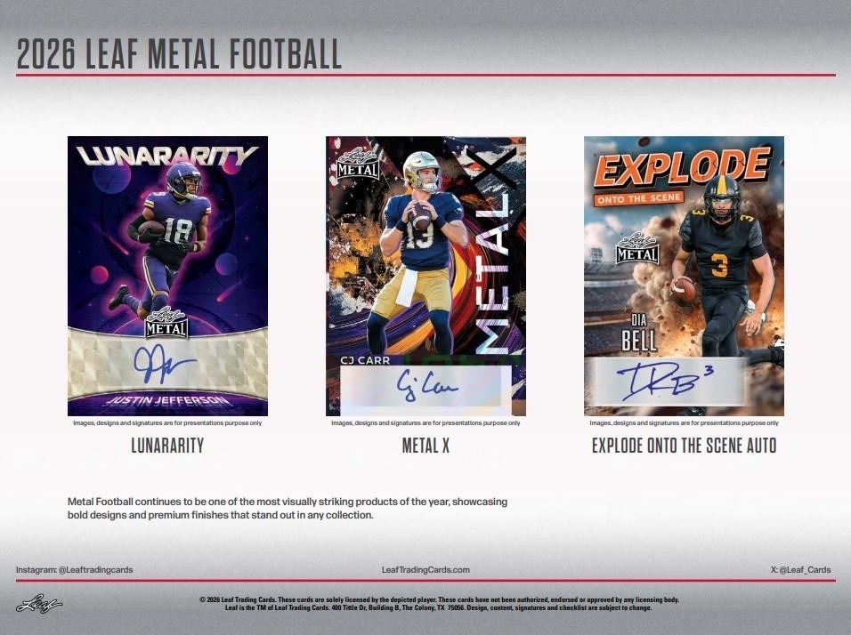 2026 Leaf Metal Football NFL Factory Sealed Hobby Box-2