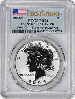 2024-S Peace Silver Dollar from Two-Coin Reverse Proof Set PR70 FS PCGS-1