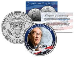 ALAN GREENSPAN *13th Chairman Federal Reserve* JFK Half Dollar US Colorized Coin-1