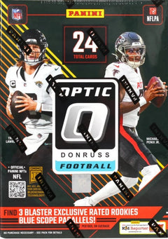 2024 Panini Donruss Optic Football Factory Sealed Hobby Blaster Box BLUE SCOPE-1
