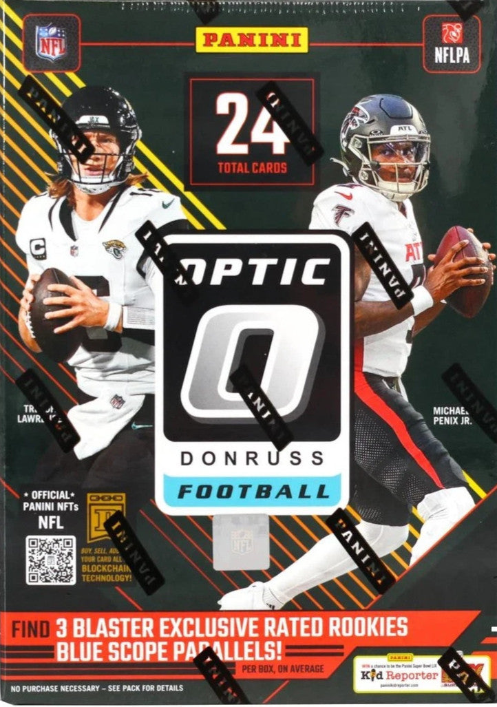 2024 Panini Donruss Optic Football Factory Sealed Hobby Blaster Box BLUE SCOPE-1