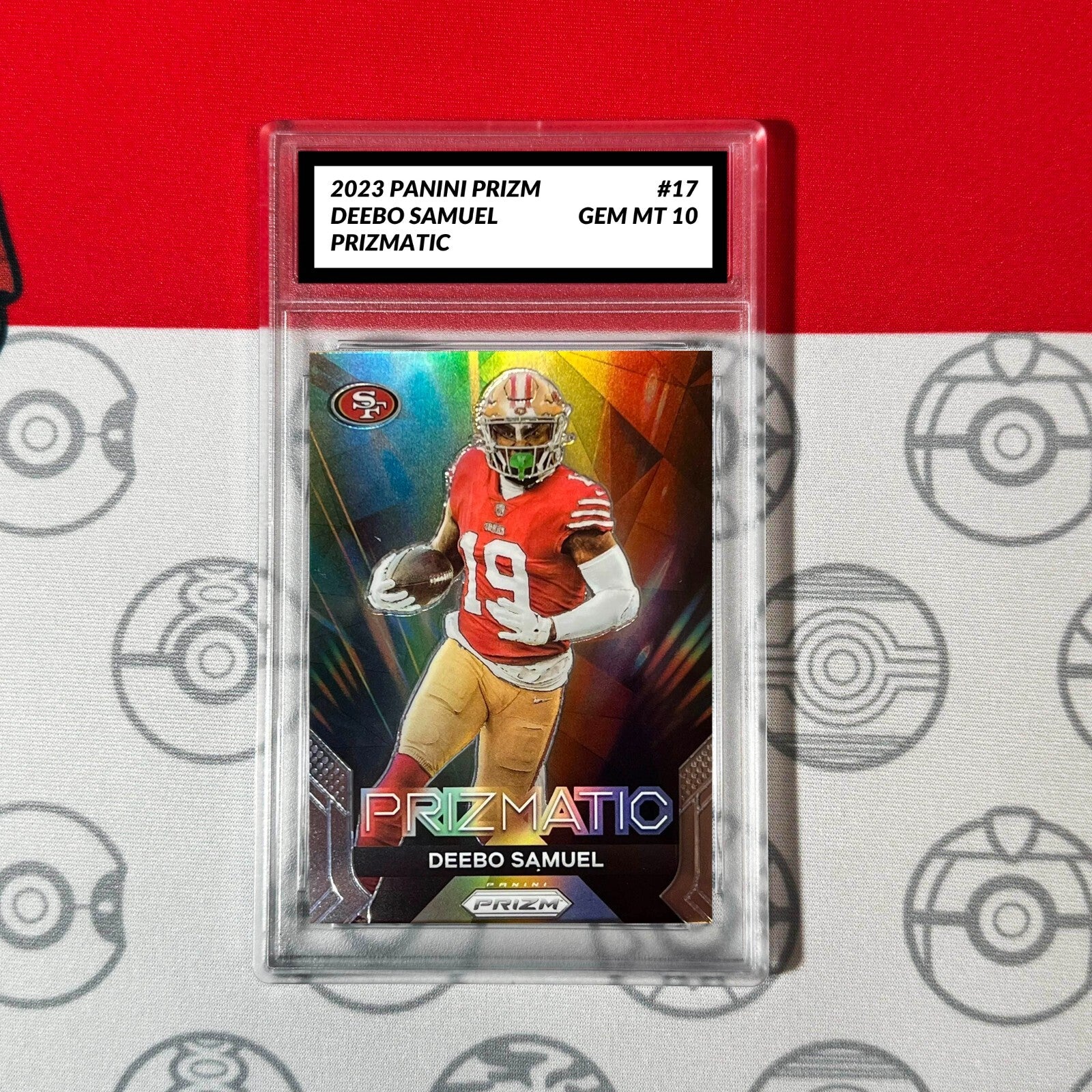 Graded 10  DEEBO SAMUEL #17 2023 PANINI PRIZM PRISMATIC San Francisco 49ers
