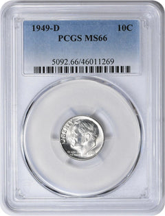 1949-D Roosevelt Silver Dime MS66 PCGS-1