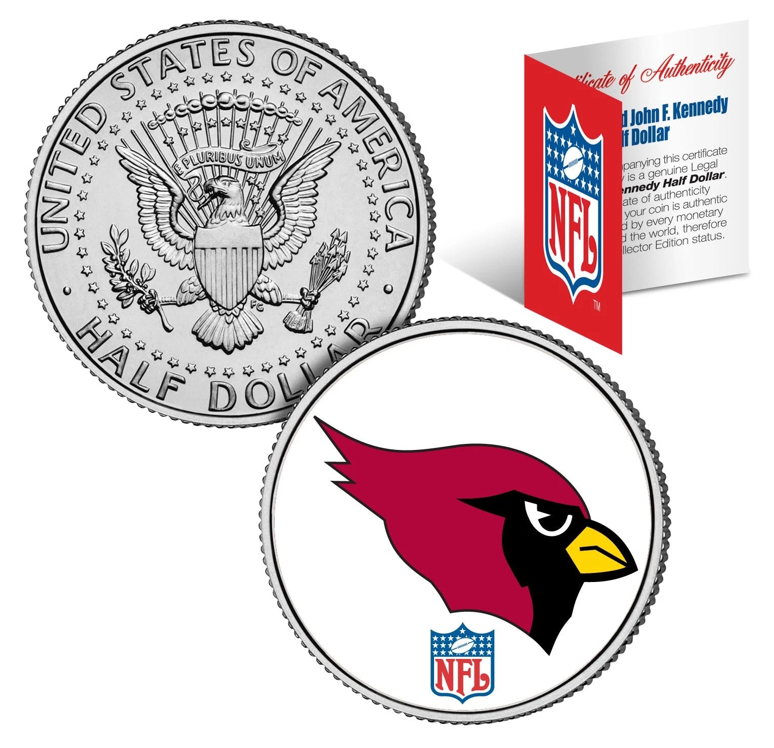 ARIZONA CARDINALS NFL JFK Kennedy Half Dollar US Coin *Officially Licensed*