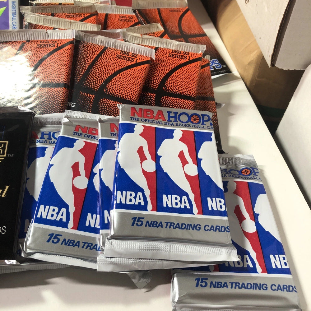 Bulk Lot of 55 Unopened Old Vintage NBA Basketball Cards in Sealed Packs NEW-10