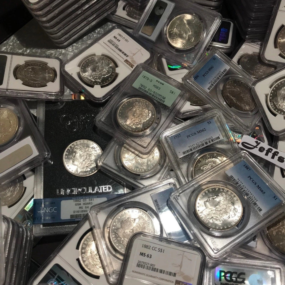✯PCGS NGC US Silver Peace Dollars 1921-35 ✯ BU UNC Coins From Graded Estate Lot✯-10