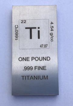 1 (One) Pound Titanium Bullion Bar-1