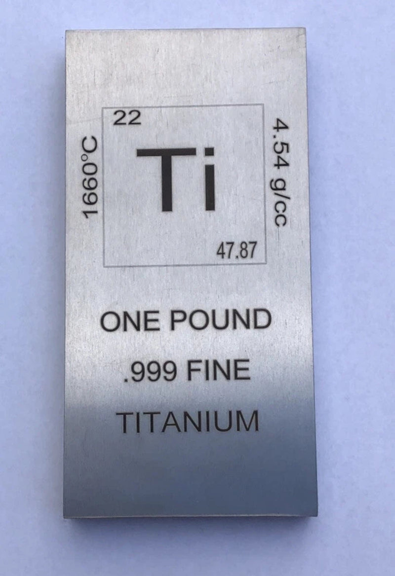 1 (One) Pound Titanium Bullion Bar-1
