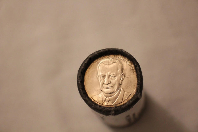 2015-P Lyndon B. Johnson Presidential $1 Coin Roll of $25 Unc US Mint BU-6