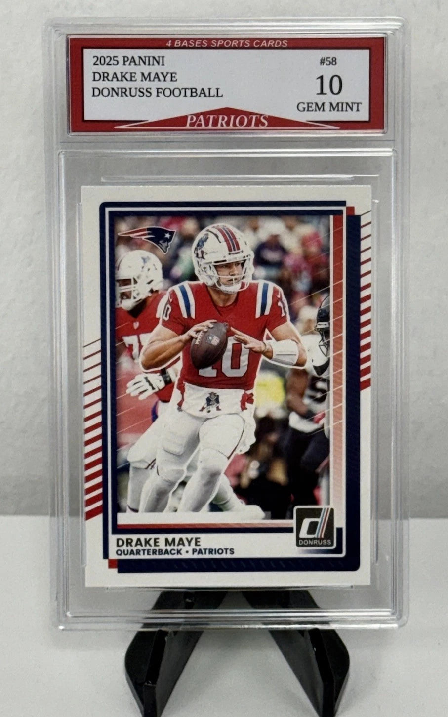 2025 Panini Donruss Drake Maye New England Patriots Card #58 Gem Mint 10!