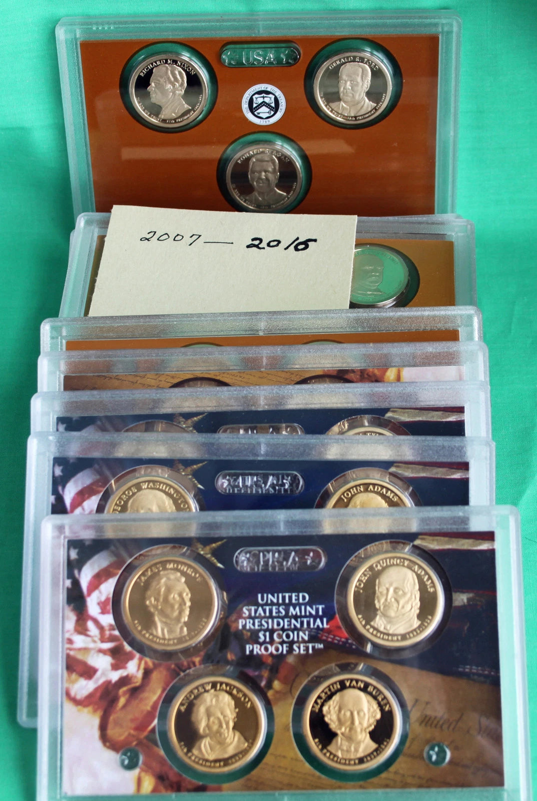 2007 S thru 2016 S Presidential Dollar Proof $1 COIN SETS 39 Coins No Box-8