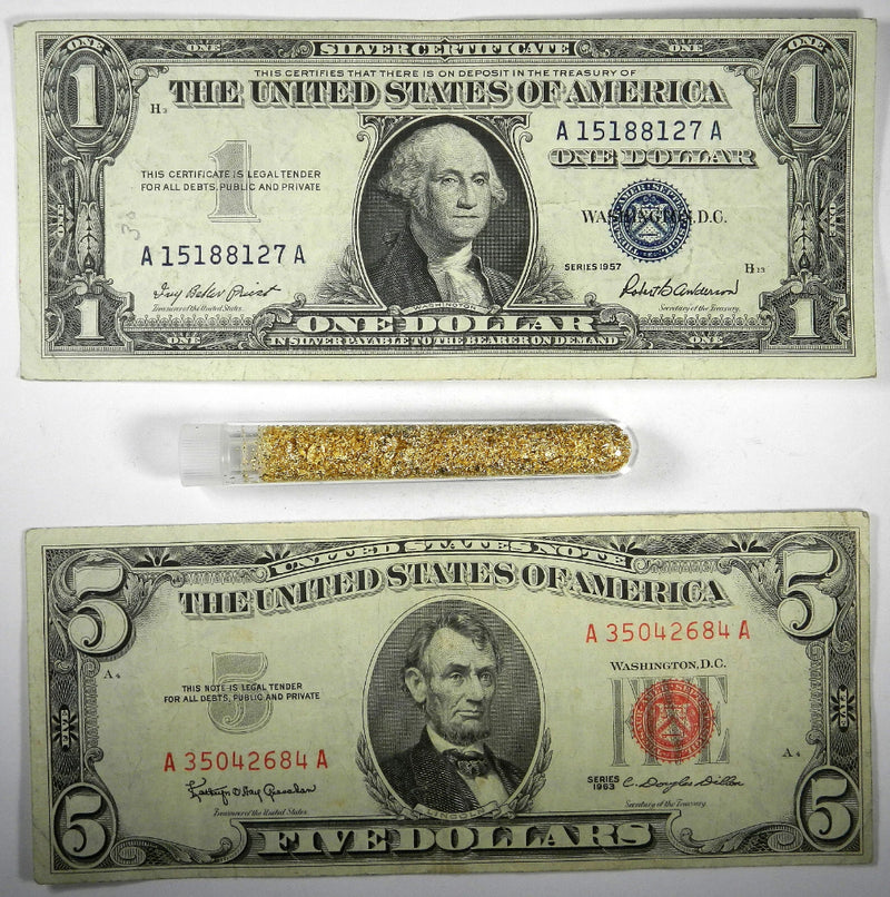ESTATE LOT SALE ~ .999 BULLION BARS CURRENCY GOLD ~ $5 RED SEAL INCLUDED-3