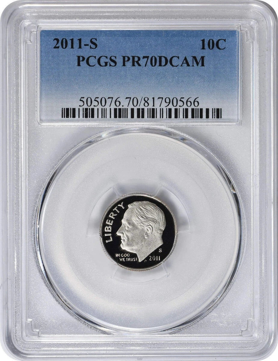 2011-S Roosevelt Dime PR70DCAM Clad PCGS-1